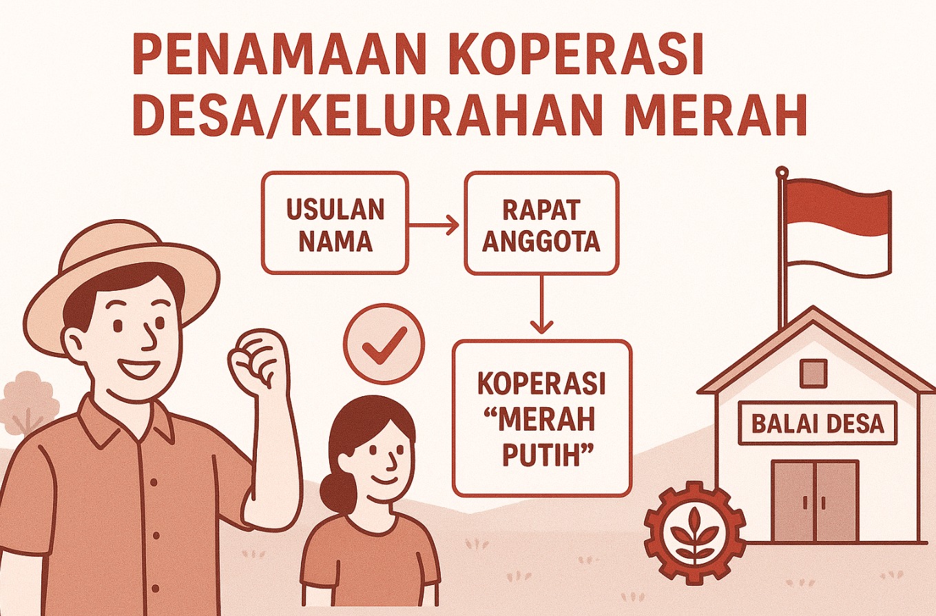 Mekanisme Penamaan Koperasi Desa/Kelurahan Merah Putih, Simak Format Resminya!